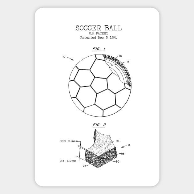 SOCCER BALL patent Sticker by Dennson Creative